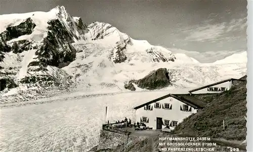 AK / Ansichtskarte  Heiligenblut_Kaernten_AT Hoffmannshuette mit Grossglockner und Pasterzengletscher