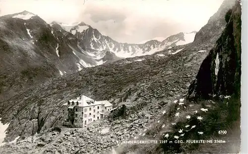 AK / Ansichtskarte 73949266 Nuernbergerhuette_2297m_Stubaital_AT Berghaus gegen Feuersteine