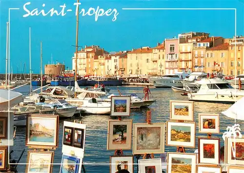 AK / Ansichtskarte  Saint_Tropez_Var Le Port Les peintres