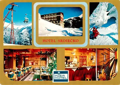 AK / Ansichtskarte 73949307 Nizke_Tatry_Slovakia Sessellift Hotel Srdiecko Gastraeume Bar 