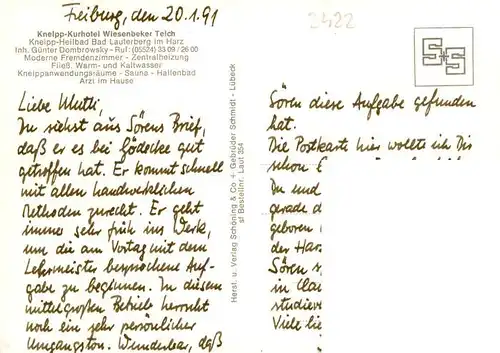 AK / Ansichtskarte  Bad_Lauterberg Kneipp Kurhotel Wiesenbeker Teich
