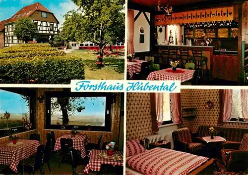 AK / Ansichtskarte  Duderstadt Forsthaus Huebental Gastraeume Bar Zimmer