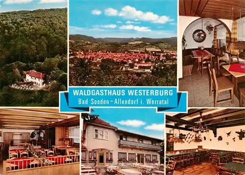 AK / Ansichtskarte  Bad_Sooden-Allendorf Waldgasthaus Westerburg Gastraeume Terrasse Panorama