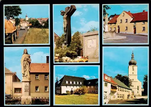 AK / Ansichtskarte 73949421 Konnersreuth_Oberpfalz mit Haus der Therese Neumann Grabstaette Theresienbrunnen Anbetungskloster Theresianum