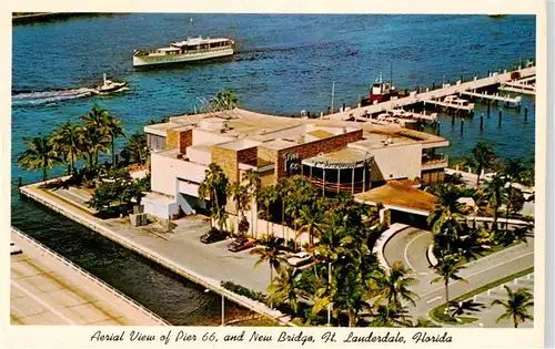 AK / Ansichtskarte 73949472 Fort_Lauderdale_Florida_USA Pier 66 and new bridge aerial view