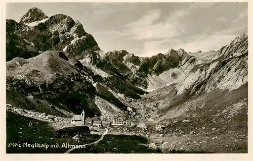 AK / Ansichtskarte  Meglisalp_1520m_Altmann_AR Panorama Blick gegen Altmann Appenzeller Alpen