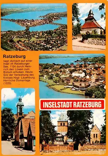 AK / Ansichtskarte 73949552 Ratzeburg Fliegeraufnahmen Kirchen Ortsansichten