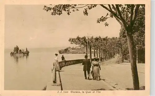 AK / Ansichtskarte  Clarens__Montreux_VD le Quai et l'Ile