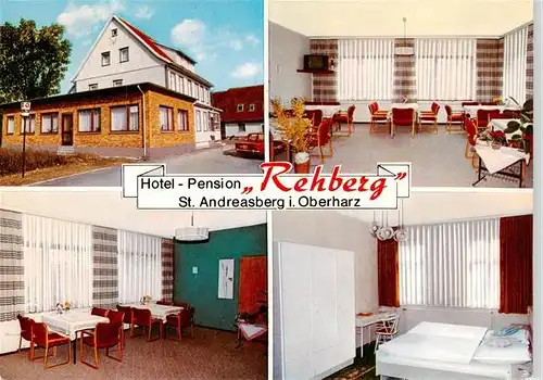 AK / Ansichtskarte 73949586 St_Andreasberg_Harz Hotel Pension Rehberg Gastraeume Zimmer