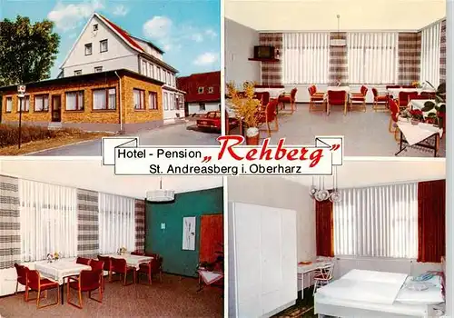 AK / Ansichtskarte  St_Andreasberg_Harz Hotel Pension Rehberg Gastraeume Zimmer