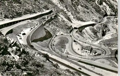 AK / Ansichtskarte  Schoellenen_Schoellenen_UR Gotthardstrasse Serpentinen