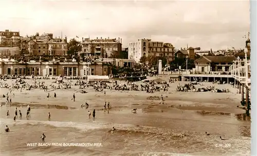 AK / Ansichtskarte  Bournemouth_UK West beach of Bournemouth Pier