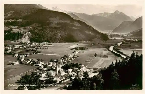 AK / Ansichtskarte  Zell_Ziller_Tirol_AT Panorama Blick gegen Gletscher Zillertal