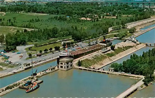 AK / Ansichtskarte 73949779 St_Catharines_Ontario_Canada Birds eye view of Lock No. 3 of the Welland Canal System St. Lawrence Seaway