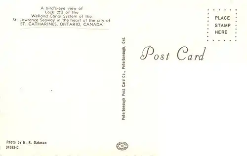 AK / Ansichtskarte  St_Catharines_Ontario_Canada Birds eye view of Lock No. 3 of the Welland Canal System St. Lawrence Seaway