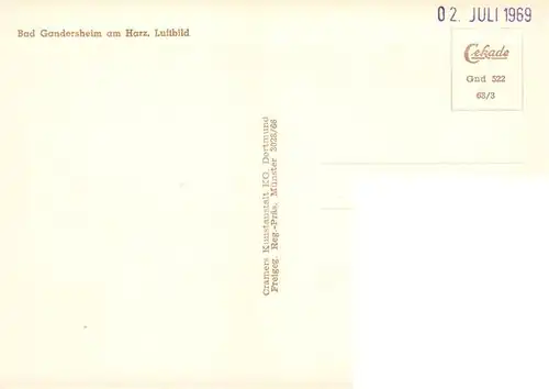 AK / Ansichtskarte  Bad_Gandersheim Fliegeraufnahme