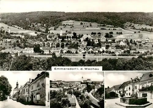 AK / Ansichtskarte  Emmersdorf_Donau_Wachau_AT Panorama Ortszentrum Brunnen