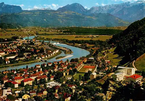 AK / Ansichtskarte  Hallein_AT gegen Schwarzenberg und Tennengebirge