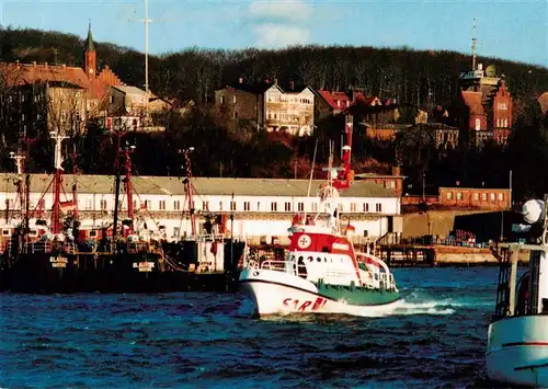 AK / Ansichtskarte  Sassnitz_Ostseebad_Ruegen Seenotkreuzer G. Kuchenbecker Hafen