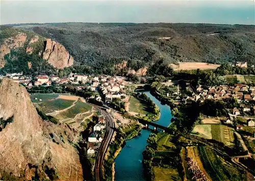 AK / Ansichtskarte 73949833 Bad_Muenster_Stein_Ebernburg Panorama Nahetal Blick vom Rotenfels