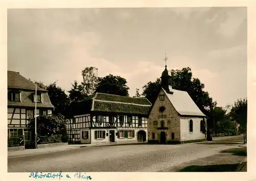 AK / Ansichtskarte  Rhoendorf Ortszentrum Kapelle Fachwerkhaus