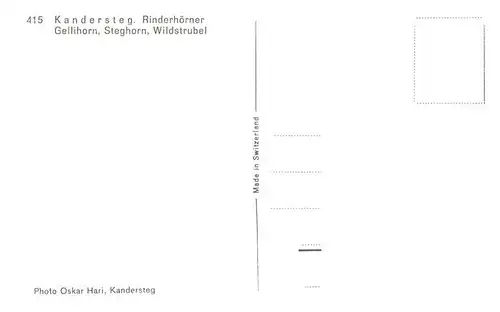 AK / Ansichtskarte  Kandersteg_BE Rinderhoerner Gellihorn Steghorn Wildstrubel