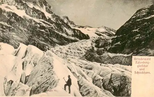 AK / Ansichtskarte  Grindelwald_BE Zaelenberggletscher und Schreckhorn