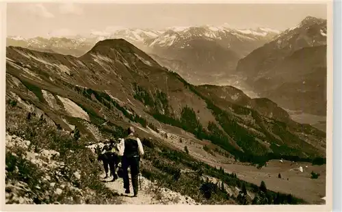 AK / Ansichtskarte  Rothorn-Kulm_Brienzer_Rothorn_Brienzerrothorn_BE Hoeheweg Rothorn - Bruenig Alpenpanorama