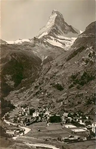 AK / Ansichtskarte  Zermatt_VS Panorama Blick gegen Matterhorn