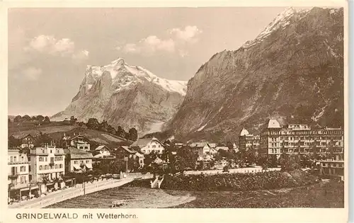 AK / Ansichtskarte  Grindelwald_BE Blick gegen Wetterhorn Berner Alpen
