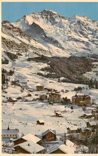 AK / Ansichtskarte  Wengen__BE Panorama Blick gegen Jungfrau Berner Alpen
