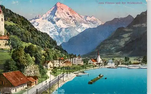 AK / Ansichtskarte  Flueelen_UR Panorama Vierwaldstaettersee Blick gegen Bristenstock Glarner Alpen