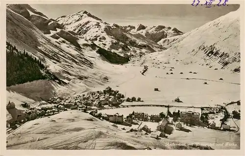 AK / Ansichtskarte  Andermatt_UR mit Ursenental und Furka Winterpanorama