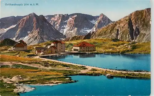 AK / Ansichtskarte  Gotthardhospiz_Gotthard_Hospiz_TI Berghotels Bergsee Alpen