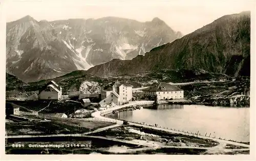 AK / Ansichtskarte  Gotthard_Hospiz_Gotthardhospiz_TI Berghotels Bergsee Alpen