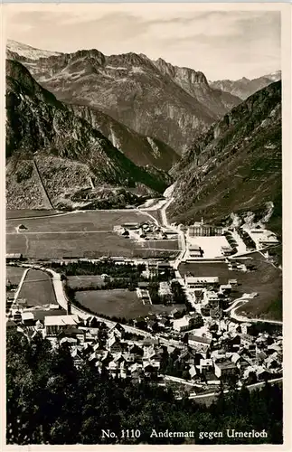 AK / Ansichtskarte  Andermatt_UR Panorama Blick gegen Urnerloch Urner Alpen