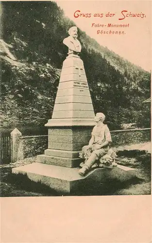 AK / Ansichtskarte  Goeschenen_Goeschenen_UR Fabre-Monument Denkmal