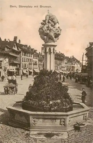 AK / Ansichtskarte  Bern_BE Baerenplatz mit Brunnen