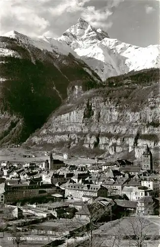AK / Ansichtskarte  St_Maurice__Valais_VS et les Dents du Midi Alpes