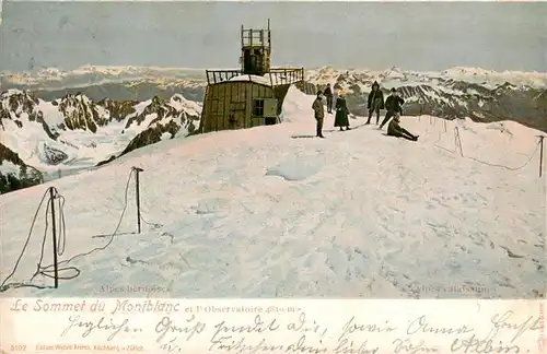AK / Ansichtskarte  Mont-Blanc__4807m_74_Haute-Savoie Le Sommet du Mont Blanc et l'observatoire
