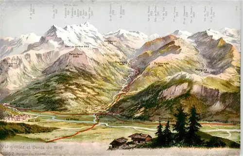 AK / Ansichtskarte  Val-d_Illiez_VS et Dents du Midi