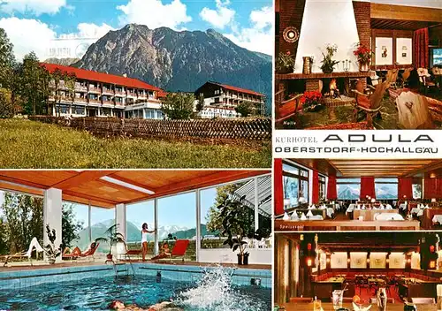 AK / Ansichtskarte  Oberstdorf Kurhotel Adula Hallenbad Restaurant Kaminzimmer Allgaeuer Alpen