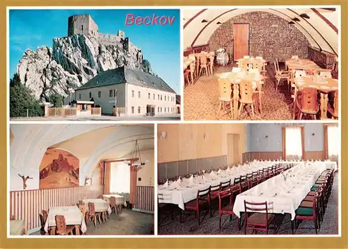 AK / Ansichtskarte  Beckov_Slovakia Restauracia pod hradom budova a interiery