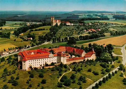 AK / Ansichtskarte 73950174 Ellwangen_Jagst Schloss und Wallfahrtskirche Schoenenberg