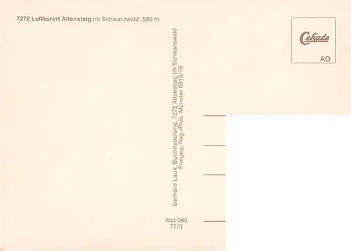 AK / Ansichtskarte  Altensteig_Schwarzwald Panorama Luftkurort