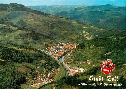 AK / Ansichtskarte  Zell_Wiesental Panorama Luftkurort Schwarzwald