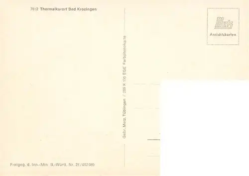 AK / Ansichtskarte  BAD_KROZINGEN Thermalkurort am Schwarzwald