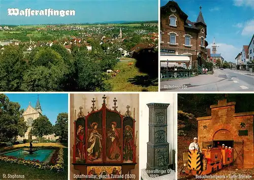 AK / Ansichtskarte  Wasseralfingen Panorama Wilhelmstrasse St. Stephanus Kirche Alter Besucherbergwerk Stollen