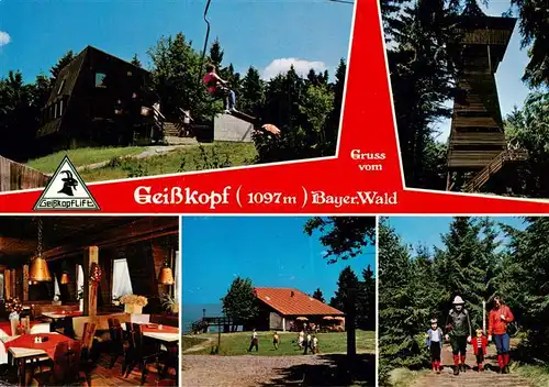 AK / Ansichtskarte 73950234 Bischofsmais Geisskopfhuette im Bayerischen Wald Aussichtsturm