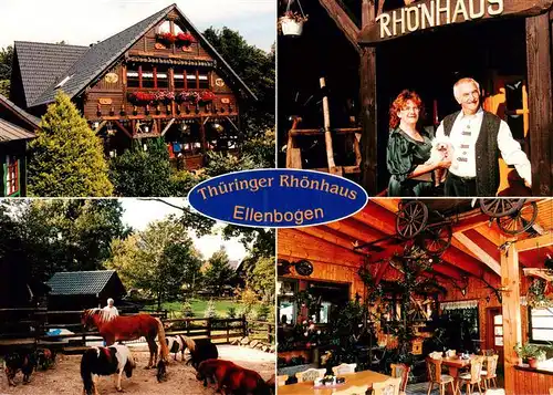 AK / Ansichtskarte  Oberweid_Rhoen Thueringer Rhoenhaus am Ellenbogen Berggasthof Pension Ponyreiten